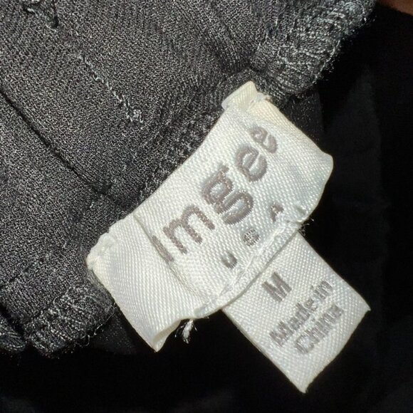 UMGEE Black Faux Leather Side Stripe Pull On Elastic Waist High Rise Leggings - Picture 2 of 6